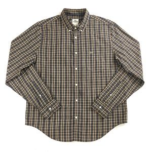 Lacoste Mens Plaid Button Shirt, Size 42 , Large